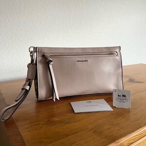 Coach Madison Blush Python Large Wristlet